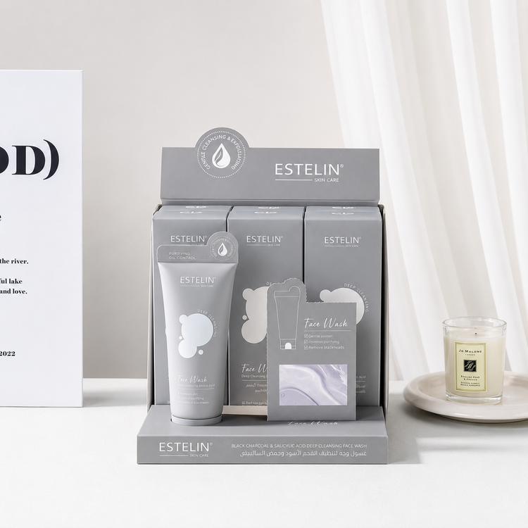 فیس واش ذغال سیاه + سالیسیلیک اسید استلین ESTELIN اورجینال