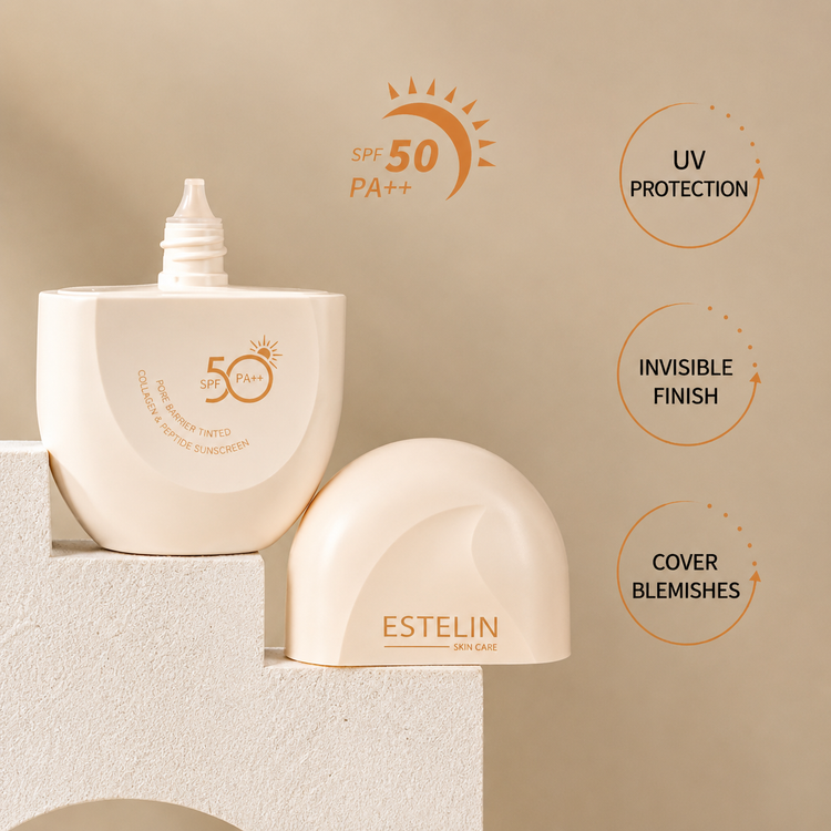 کرم ضد آفتاب رنگی کلاژن و پپتید استلین SPF50 PA++ اورجینال
