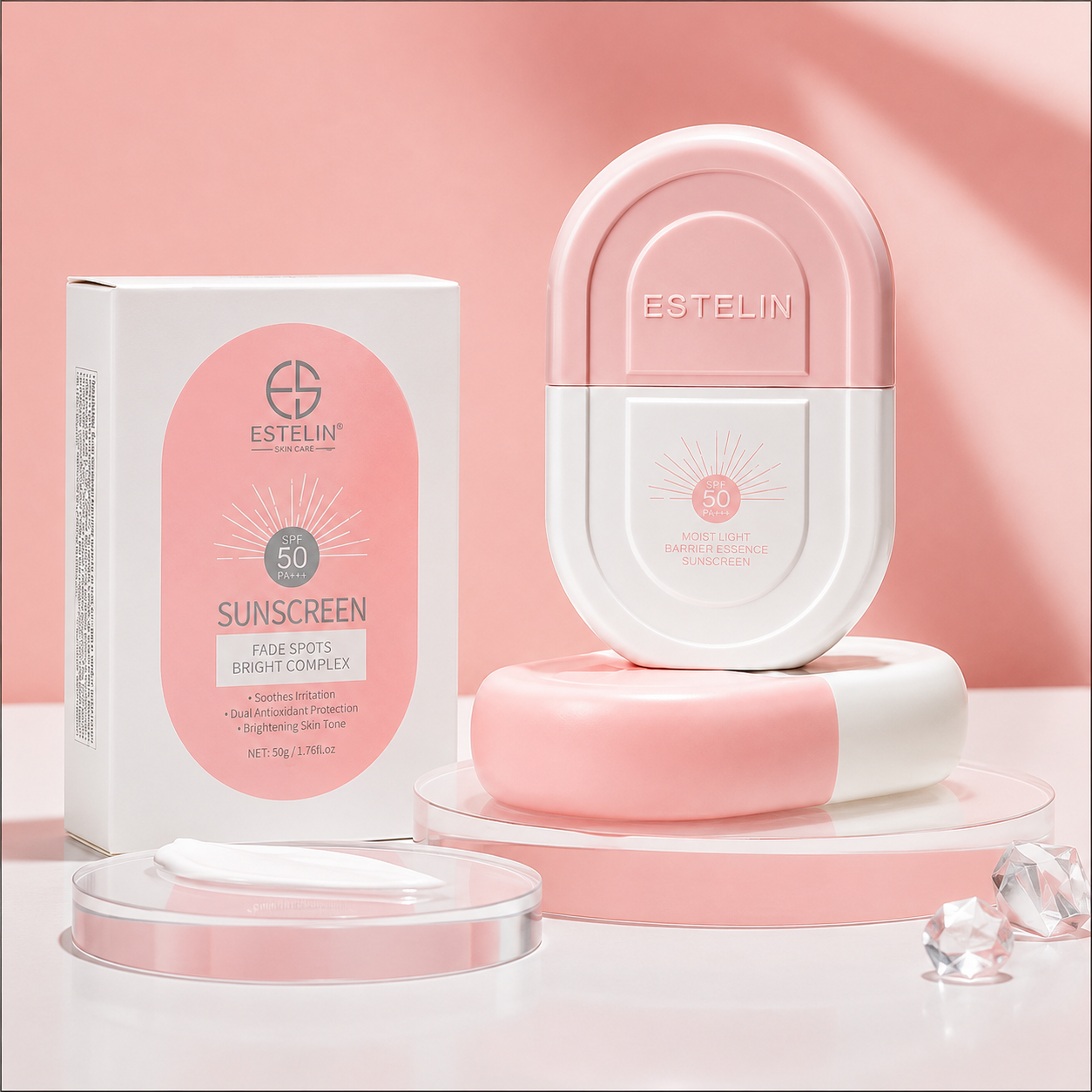کرم ضدآفتاب روشن‌کننده و محوکننده لک اورجینال استلین ESTELIN SPF 50 – حجم 50 گرم