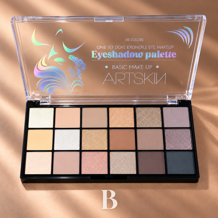 پالت سایه چشم ۱۸ رنگ آرت اسکین مدل Basic Make Up