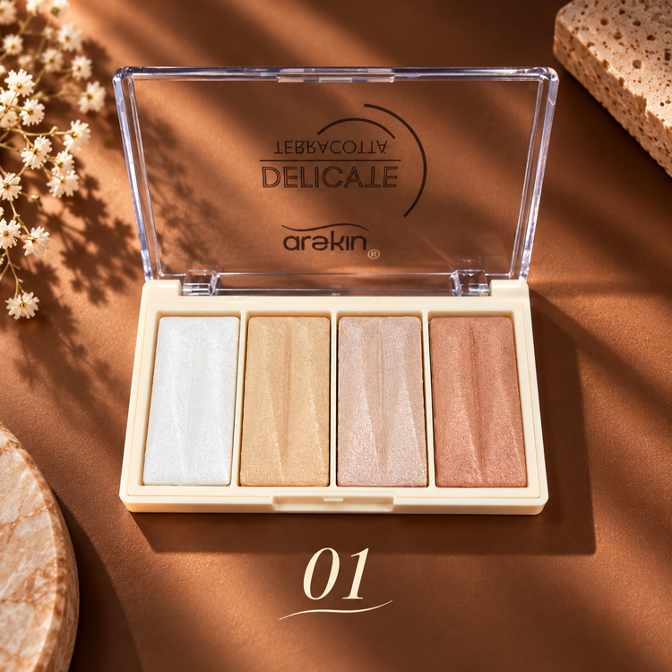 هایلایتر پودری ۴ رنگ آرت اسکین مدل Delicate Terracotta