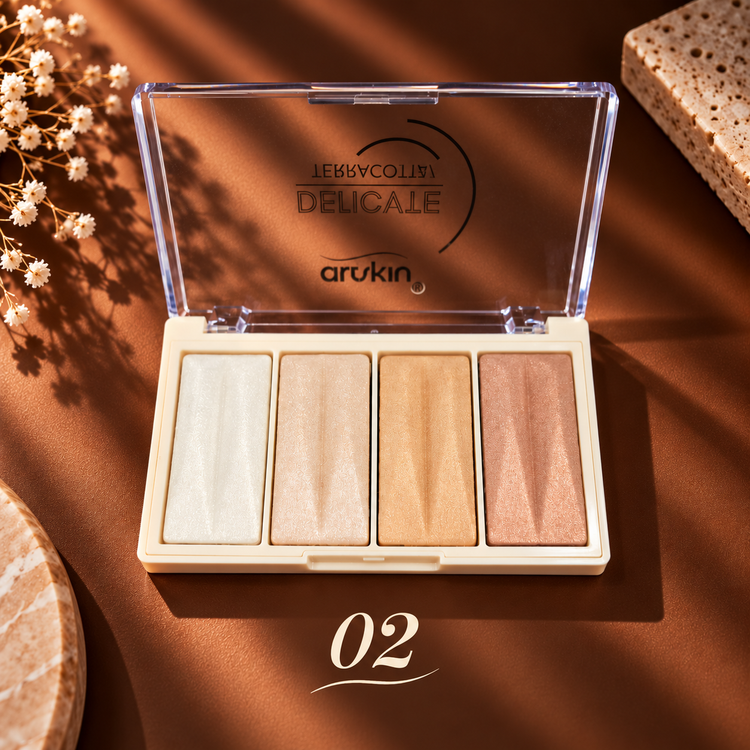 هایلایتر پودری ۴ رنگ آرت اسکین مدل Delicate Terracotta