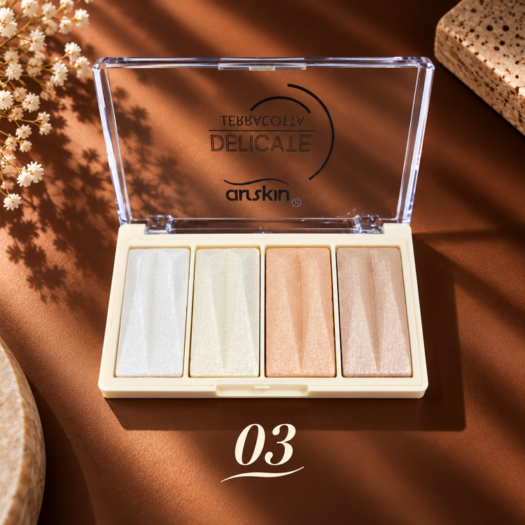 هایلایتر پودری ۴ رنگ آرت اسکین مدل Delicate Terracotta