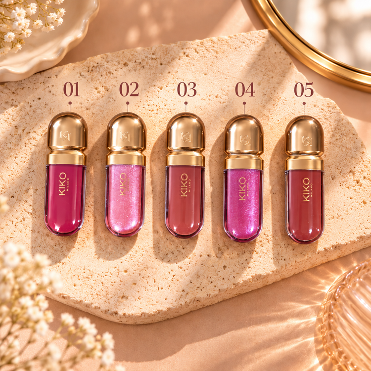 لیپ گلاس طرح کیکو مدل Golden Oasis 3D Hydra
