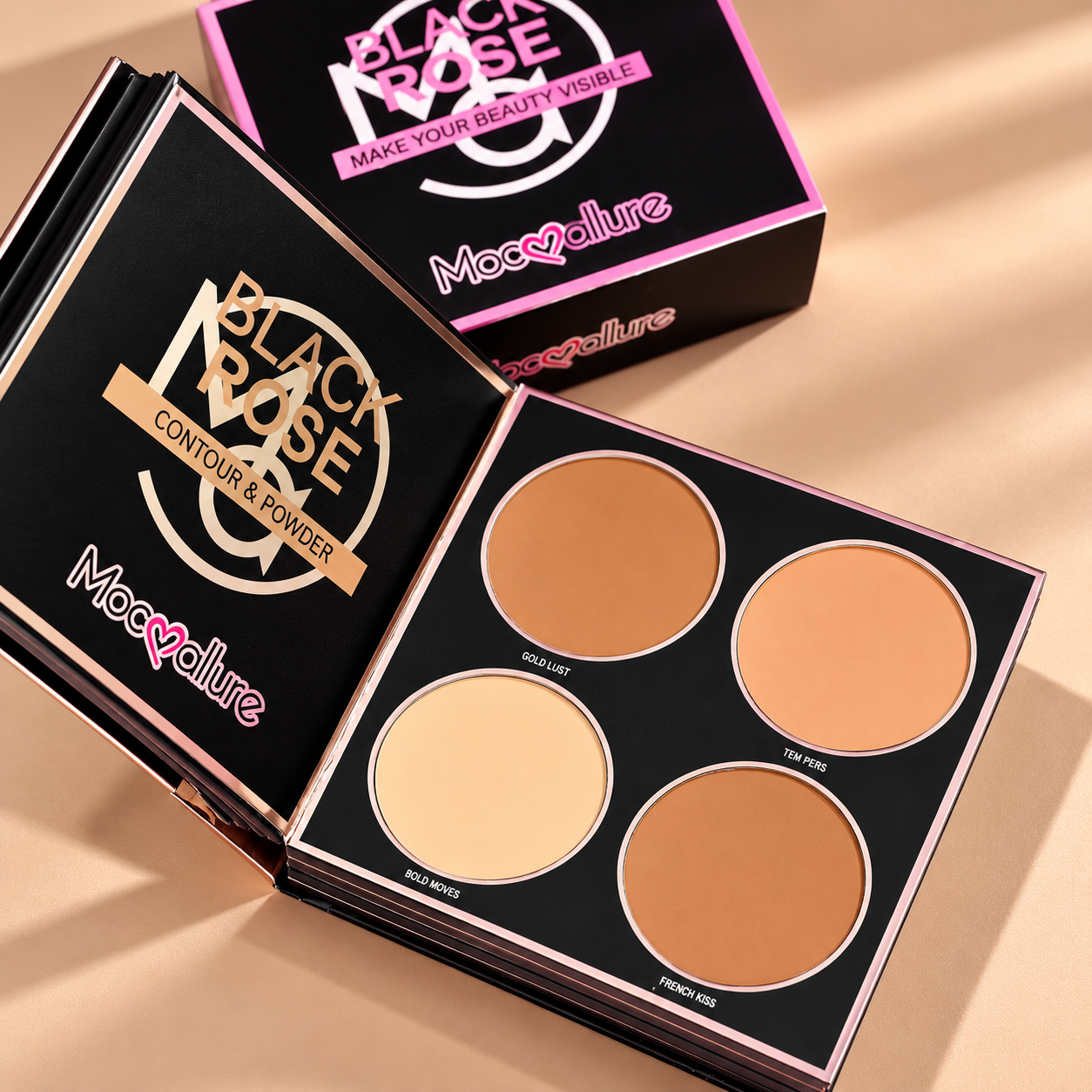 پالت آرایشی کتابی چندکاره موکالر مدل Black Rose